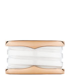 Bvlgari rose gold and ceramic B.zero1 four-band ring, imported from the UK