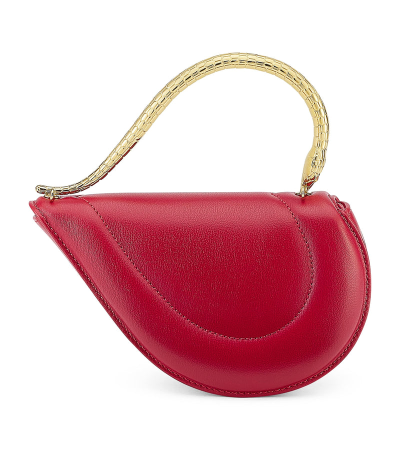 Bvlgari Serpenti Cuoricino mini top-handle bag in Italian leather, imported from the UK