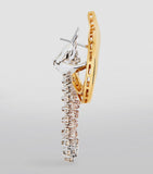 Yeprem Golden Strada earrings in 18kt yellow gold with diamonds - British product