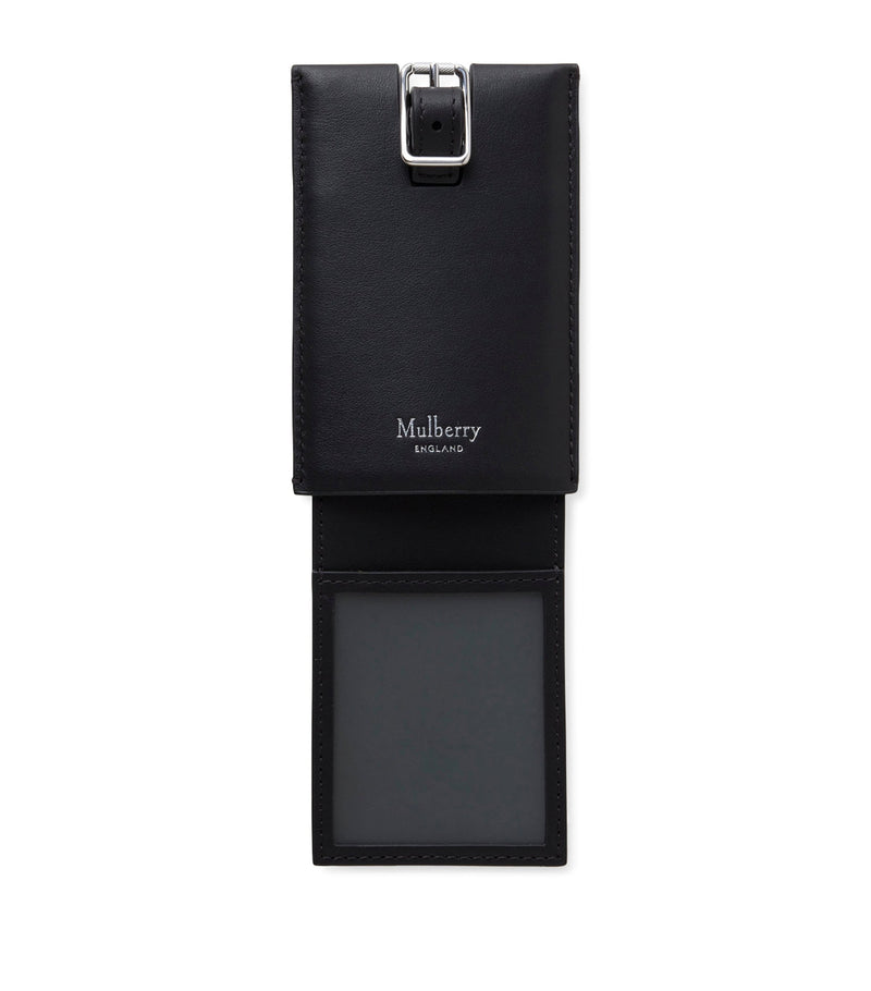 Mulberry calfskin logo luggage tag, imported from the UK
