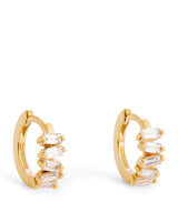 Harrods Suzanne Kalan Yellow Gold and Diamond Bold Huggie Earrings- Buy online at McGrocer
