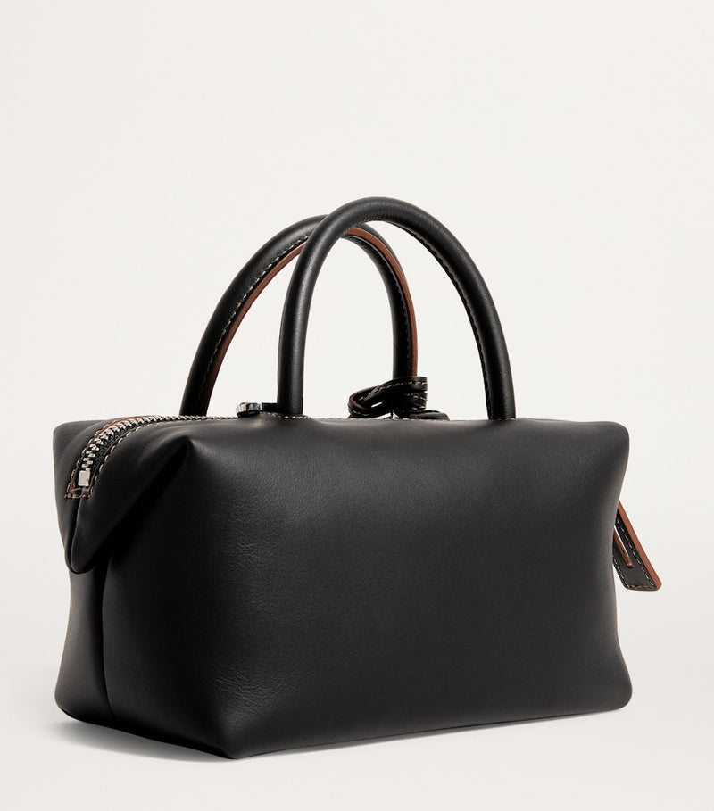 Max Mara small leather satchel bag calfskin suede lining, imported from the UK