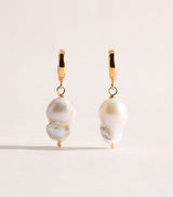 Harrods Hermina Athens Gold-Plated Freshwater Pearl Hoop Earrings- Buy online at McGrocer