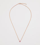 SHAY rose gold sapphire diamond heart necklace (British brand)