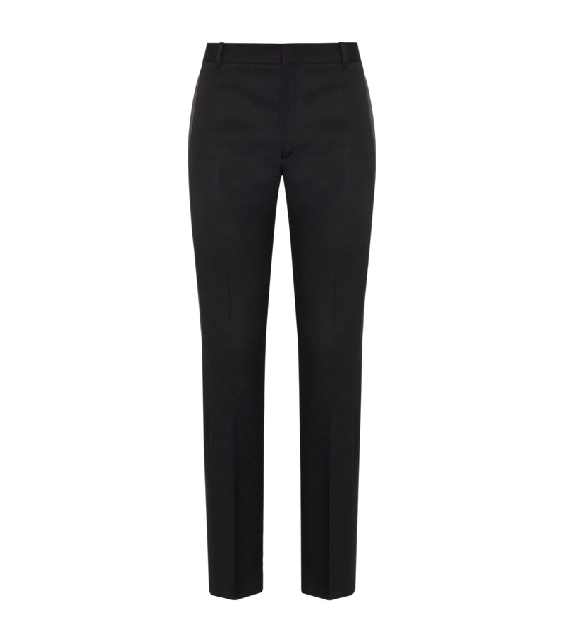 Pantalons ajustés en laine McQueen, importés du Royaume-Uni