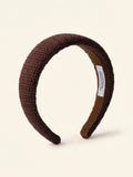 Prada cotton crochet-knit headband 4cm with logo plaque (British brand)