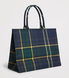 Harrods tartan zipped tote bag, UK version