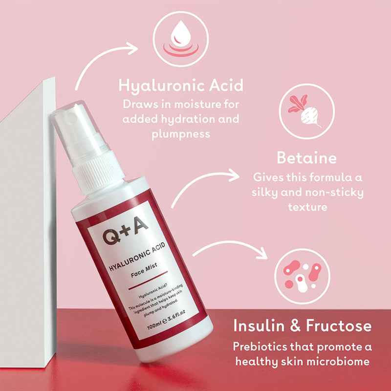 Q+A Hyaluronic Acid Face Mist 100ml (British brand)