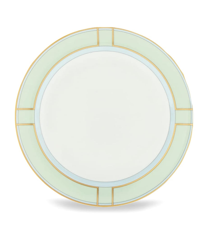 GINORI 1735 porcelain side plate in green 24cm, UK version