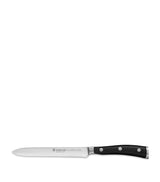 Harrods Wusthof Classic Ikon Serrated Utility Kitchen Knife- Buy online at McGrocer