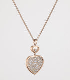 Chopard Happy Hearts rose gold diamond pendant necklace - British product