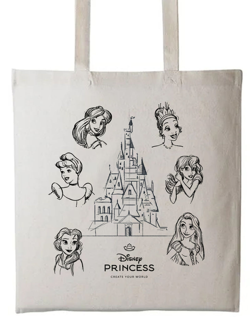 Brands In White Disney Princess Faces tote bag - British product