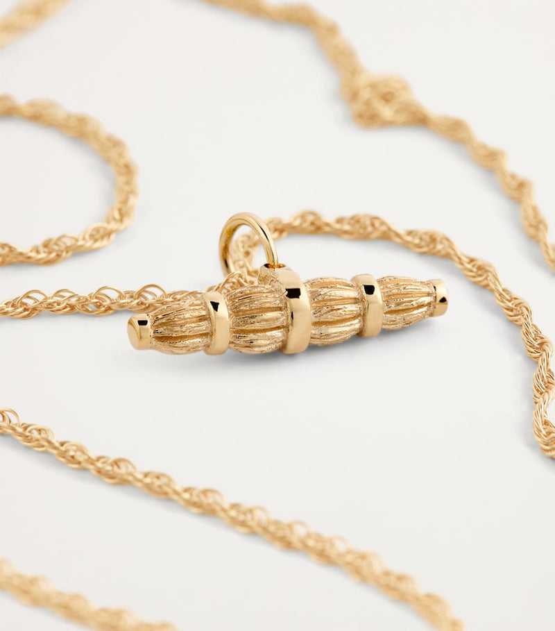 Bleue Burnham recycled gold willow pendant - British product