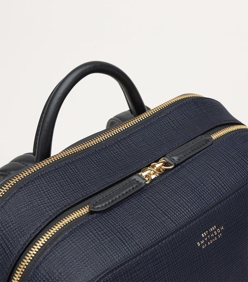 Smythson grained leather Panama backpack, UK version