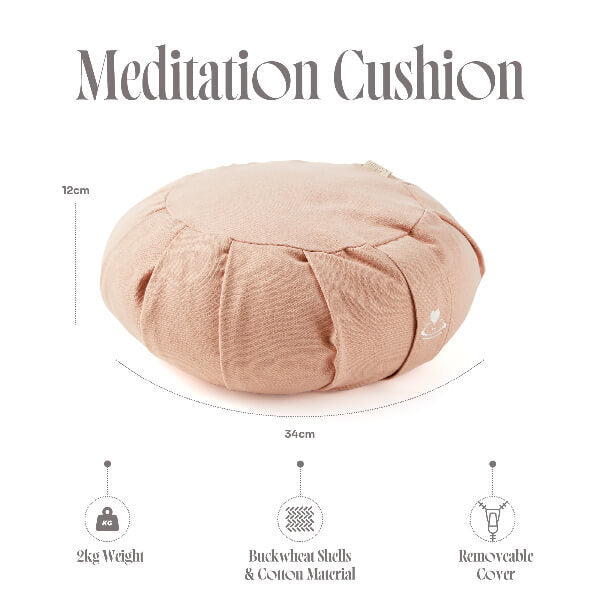 Myga Zafu meditation cushion blush, imported from the UK