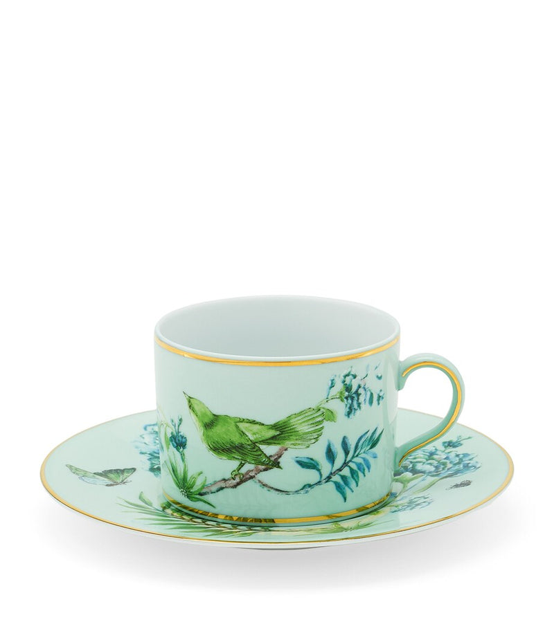 Aquazzura Secret Garden teacup and saucer 230ml - British product
