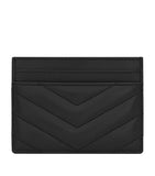 Saint Laurent Matelassé card holder calfskin leather 4 slots, imported from the UK