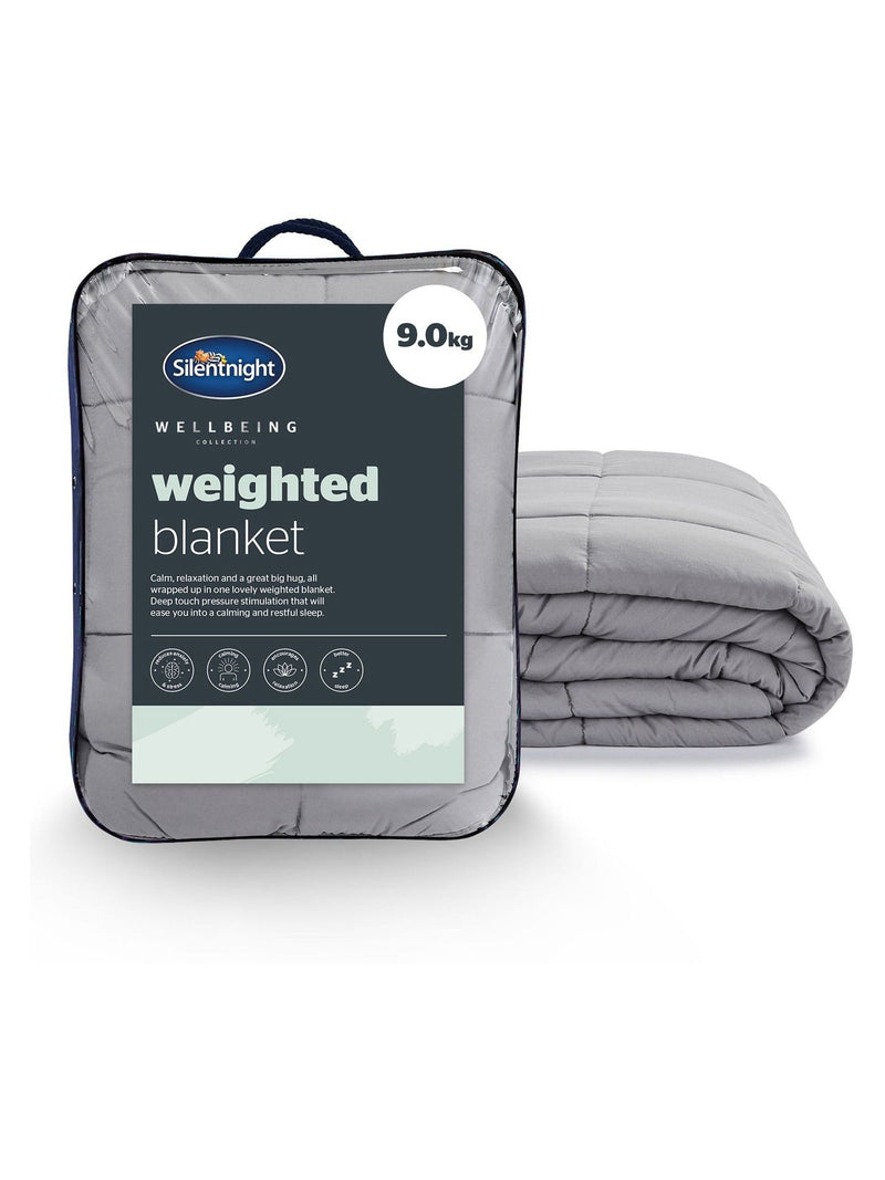Silentnight grey weighted blanket 9kg 150x200cm - British product