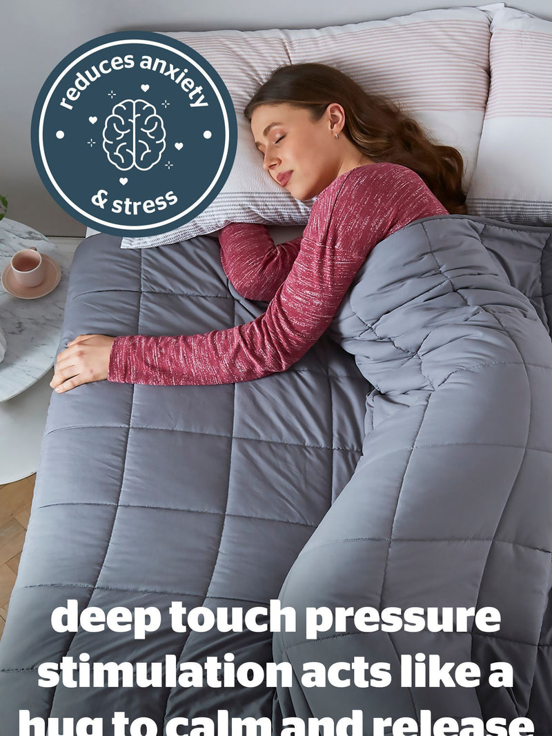 Silentnight grey weighted blanket 9kg 150x200cm - British product