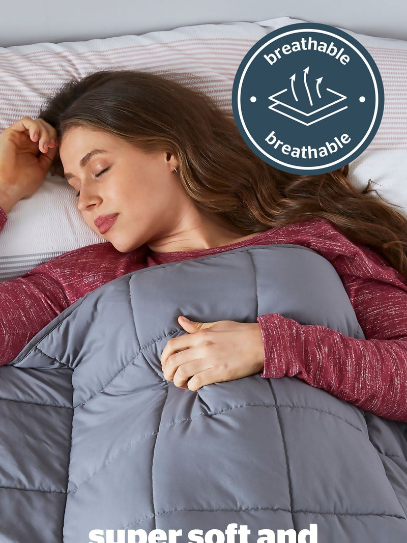 Silentnight grey weighted blanket 9kg 150x200cm - British product
