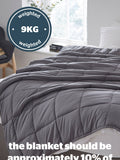 Silentnight grey weighted blanket 9kg 150x200cm - British product