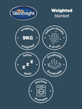 Silentnight grey weighted blanket 9kg 150x200cm - British product