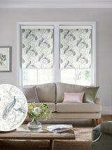 Next Laura Ashley Blue Belvedere Midnight Made to Measure Roller Blind- Buy online at McGrocer