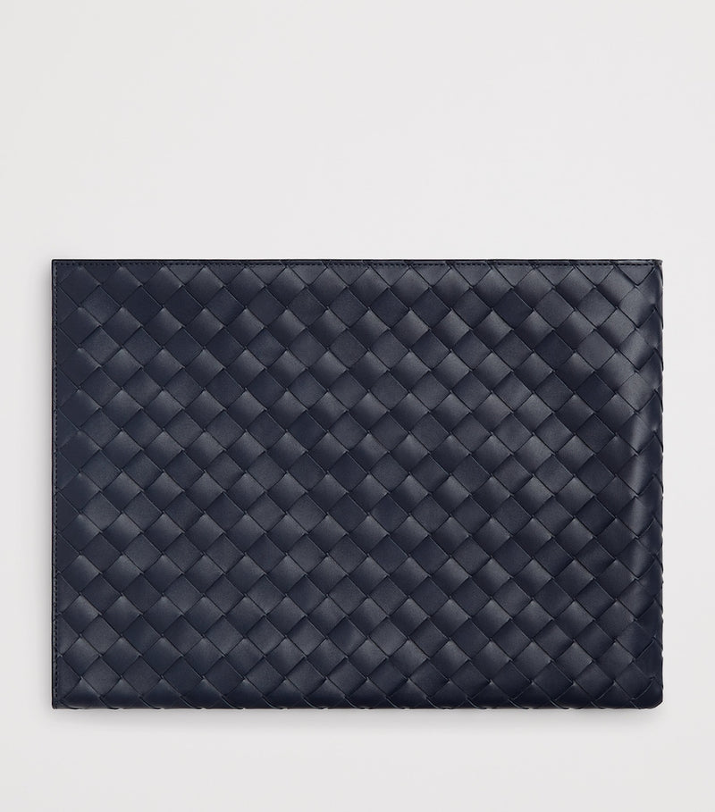 Bottega Veneta Intrecciato leather zip pouch 33cm, UK version