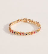 Harrods Suzanne Kalan Yellow Gold and Rainbow Sapphire Shimmer Tennis Bracelet- Buy online at McGrocer