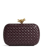Bottega Veneta Knot Minaudiere leather clutch bag, imported from the UK
