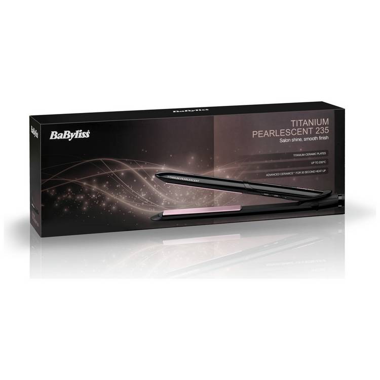 BaByliss Titanium Pearlescent Hair Straightener 2540U, imported from the UK