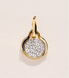 Jade Trau mini yellow gold diamond pavé charm - British product