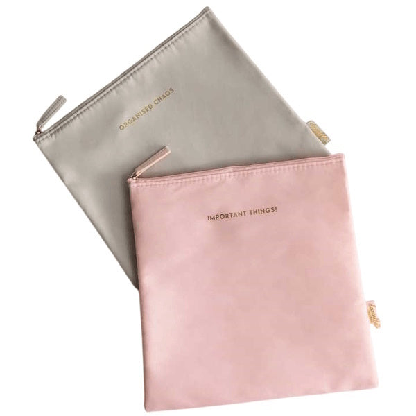 Danielle Creations cosmetic bag set pink grey - British product