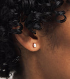 Harrods rose gold pear diamond stud earrings 0.50ct, imported from the UK