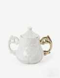 Seletti I-Wares Gold bone china porcelain sugar bowl 23cm, UK version