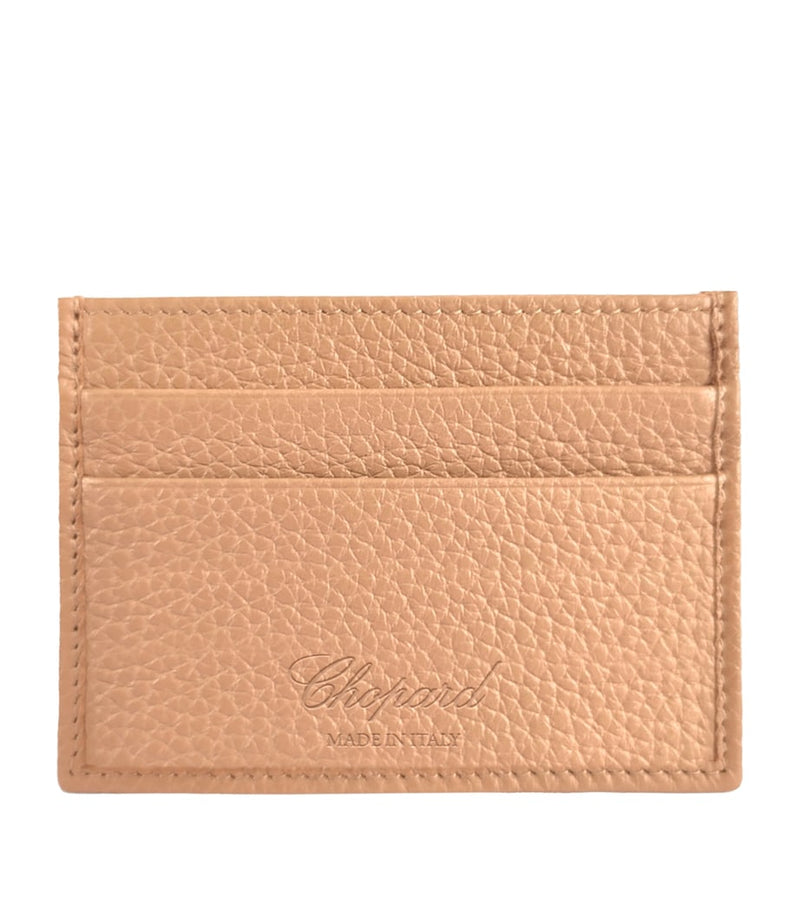 Chopard Classic leather card holder with rose-gold plaque, UK version