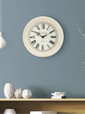 Brookpace Lascelles Roman numeral wall clock cream 32cm - British product