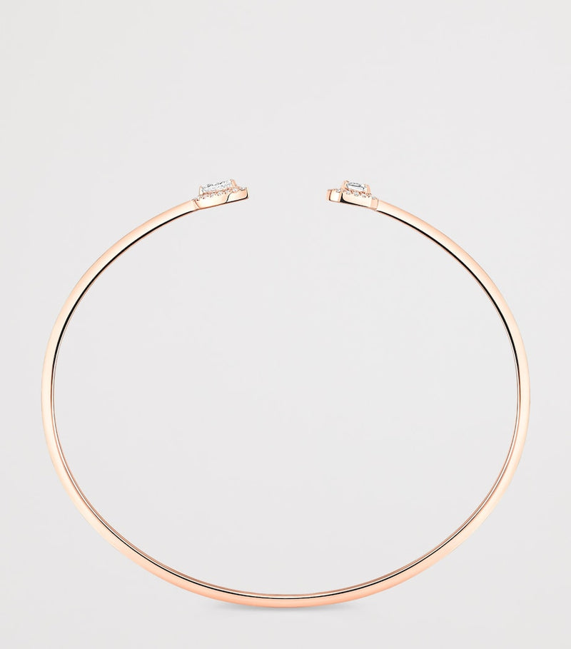 Messika My Twin pink gold diamond bangle 0.35ct, UK version