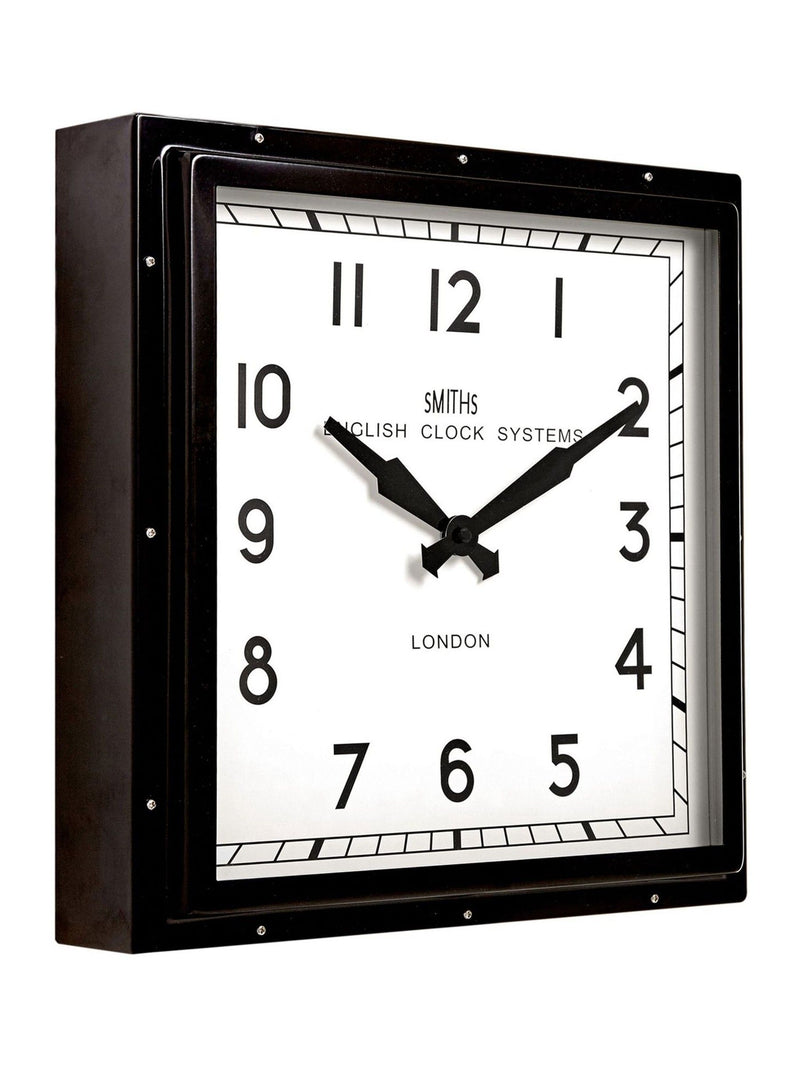 Brookpace Lascelles square clock with Arabic numbers 41cm - British product