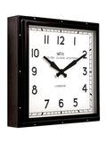 Brookpace Lascelles square clock with Arabic numbers 41cm - British product