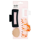 Studio London B claw clips black and nude (British brand)