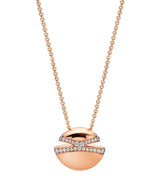Harrods Bvlgari Rose Gold and Diamond Cabochon Necklace- Buy online at McGrocer