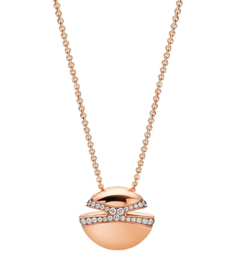 Bvlgari rose gold diamond cabochon necklace - British product