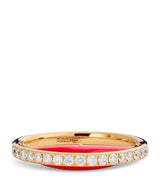 Harrods L'Atelier Nawbar Yellow Gold and Diamond Bloop Moon Lot N91 Ring Size 53- Buy online at McGrocer