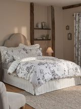 Next Grey/White 100% Cotton Floral Duvet Cover and Pillowcase Set- Buy online at McGrocer