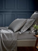 Next Bedeck of Belfast Grey Bob 600 Thread Count Cotton Square Pillowcase- Buy online at McGrocer