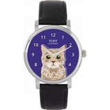 Superdrug Toff London Purple Ladies Beige Tabby Cat Head Watch- Buy online at McGrocer