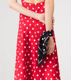 Maje silk polka-dot scarf 60x60cm, imported from the UK