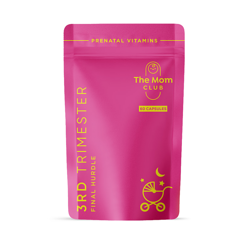 The Mom Club third trimester prenatal vitamins 60 capsules, imported from the UK