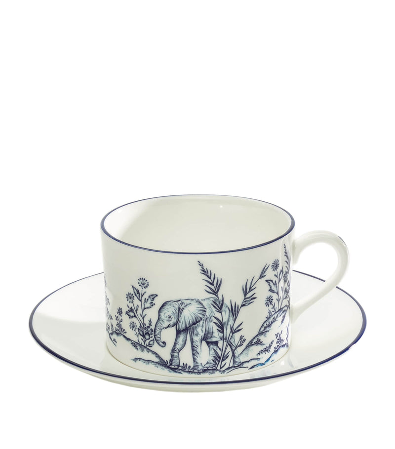 Halcyon Days Serengeti teacup and saucer, UK version